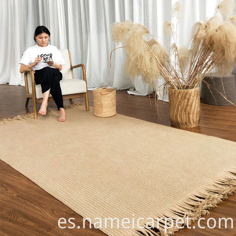 Living Room Jute Hemp Braided Woven Carpet Area Rugs 209